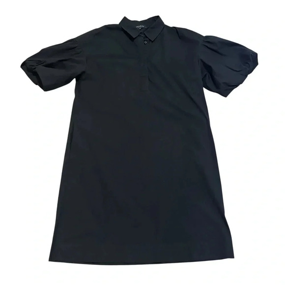 Lafayette 148 New York Dresses & Skirts - Lafayette 148 New York Black short sleeve dress size small puff sleeve buttons